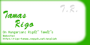 tamas rigo business card